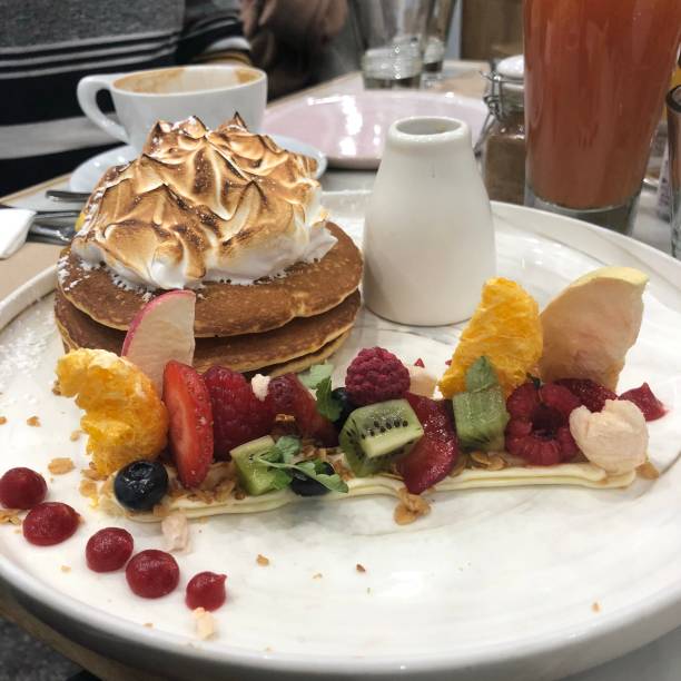 istock Brunch ideas - pancake with fruits 1170320407