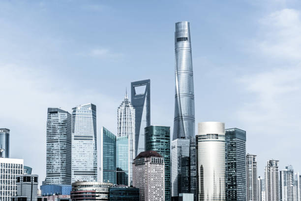 Modern building of the lujiazui financial centre Shanghai, Lujiazui, Pudong, Shanghai Tower - Shanghai, Shanghai World Financial Center shanghai tower stock pictures, royalty-free photos & images