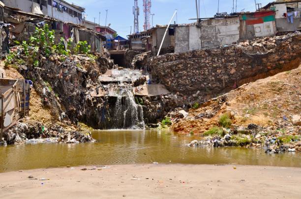 istock Waterfall Against Rock Formation In Slum 1170327717