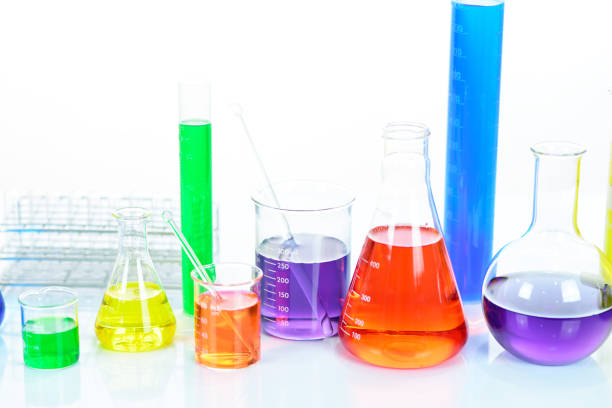 istock Laboratory glassware with chemical reagent 1170333659