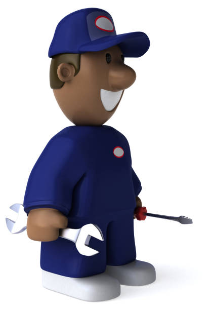 istock Fun mechanic - 3D Illustration 1170337138
