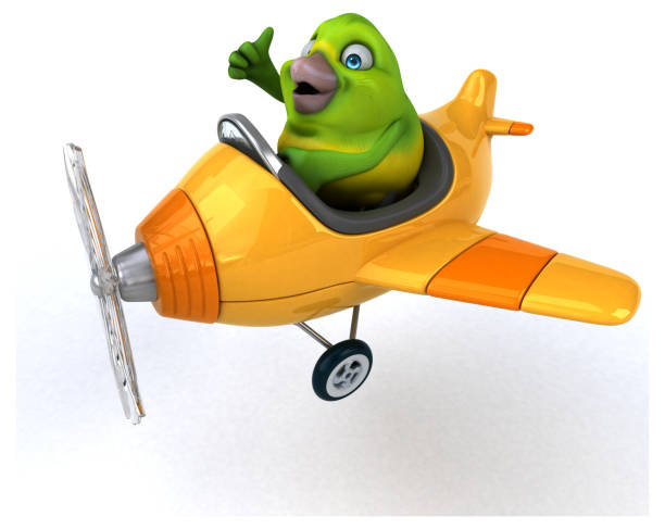 istock Fun green bird - 3D Illustration 1170337348