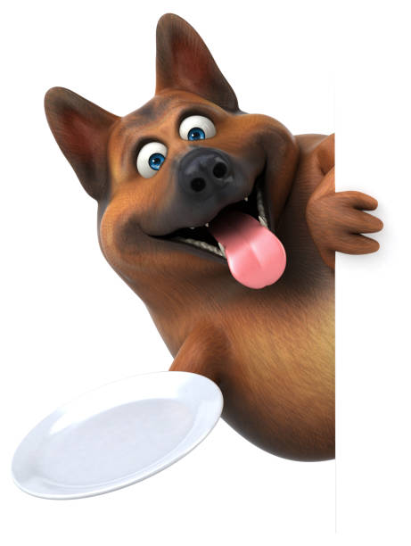 istock Fun german shepherd dog - 3D Illustration 1170339343
