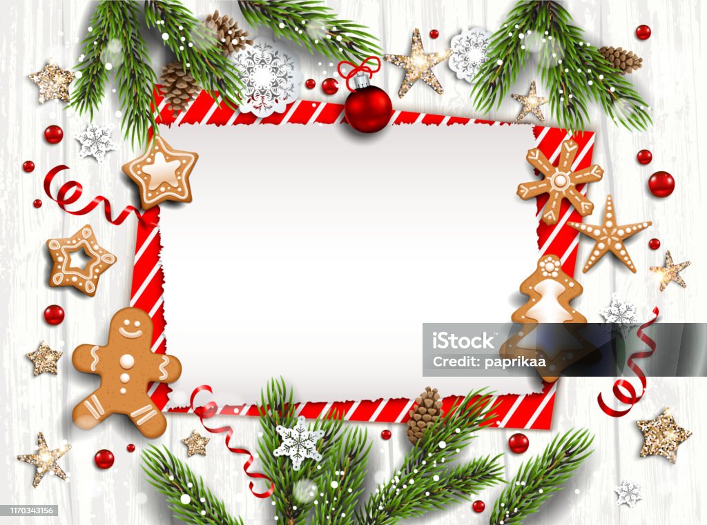 christmas card editable template White Wood Template Card Stock Illustration - Download Image Now