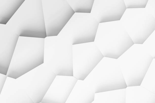 istock Light digital texture of different-sized blocks of different shapes towering one above the other, casting shadows 3d illustration 1170344812