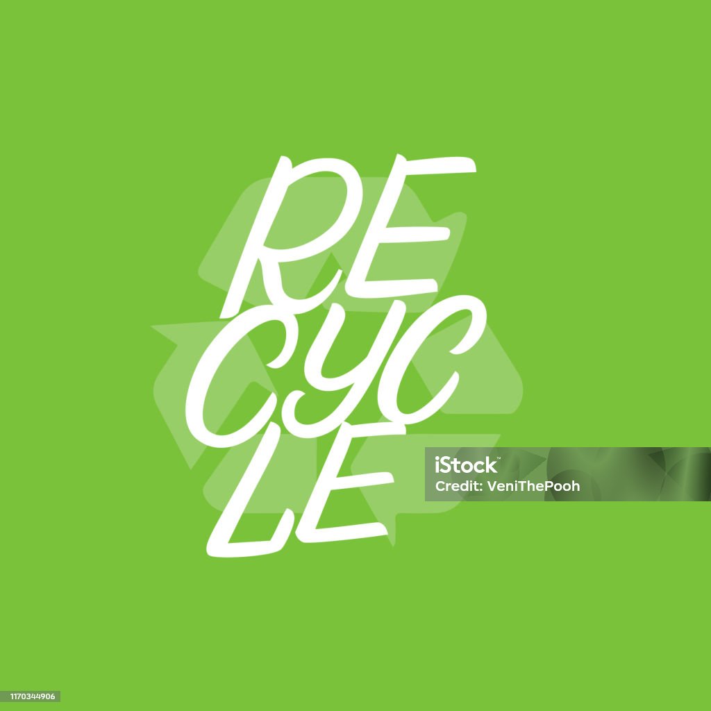 Hand Lettering Recycle Recycle Hand Written Lettering Stock Illustration - Download Image Now ...