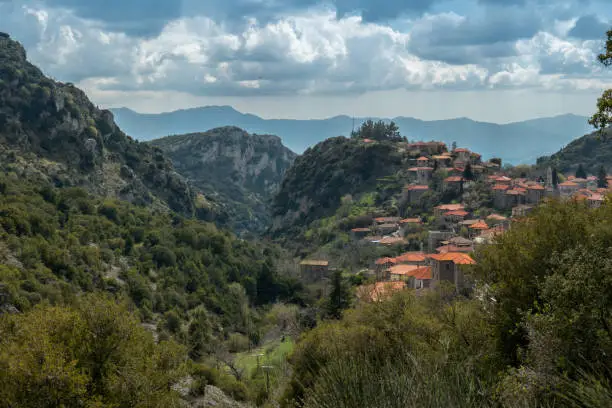 Photo of Panorama of the mountain village of Stemnitsa, Peloponnese, Greece