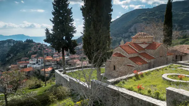 Photo of Panorama of the mountain village of Stemnitsa, Peloponnese, Greece