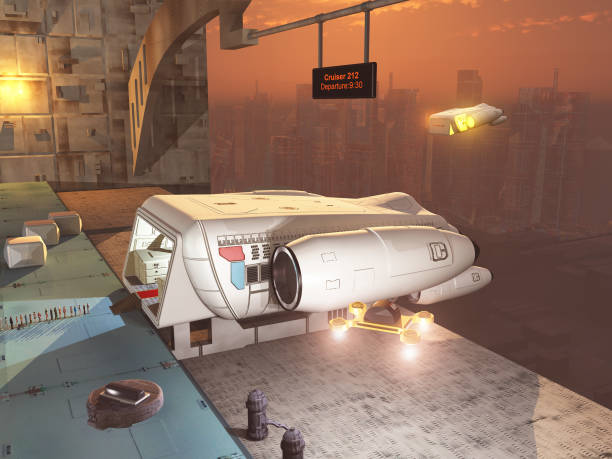 istock Spacecraft to transport passengers 1170350800