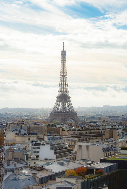 エッフェル塔の航空写真, パリ, フランス - 7649 ストックフォトと画像