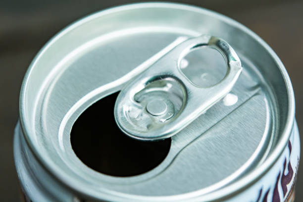 istock Close up ring pull tab aluminum of cans 1170351789