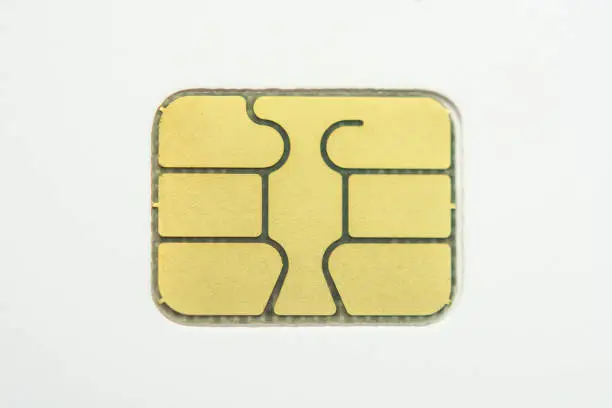 Photo of Close up of credit card micro chip