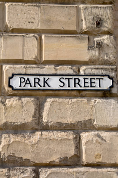 istock Park Street Sign on Wall 1170355236