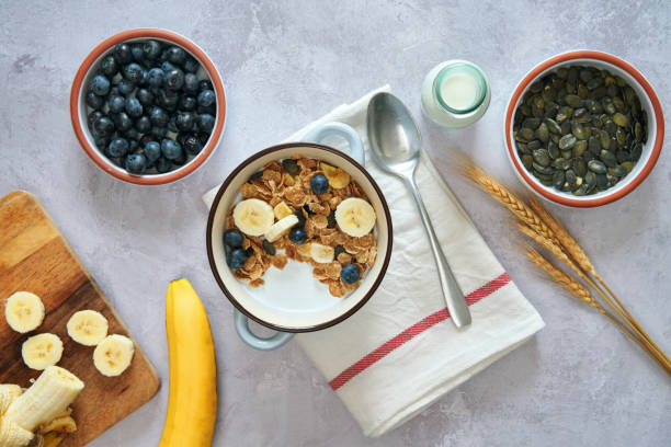istock Milk Blueberry Banana Cereal 1170355320