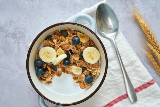 istock Milk Blueberry Banana Cereal 1170355347