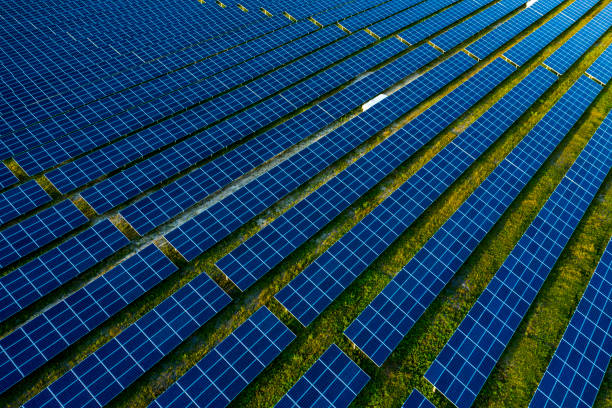 istock Aerial View of Solar Panels Field. 1170355464