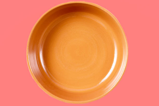 istock Food background with empty brown bowl, flat lay, copy space. 1170358086