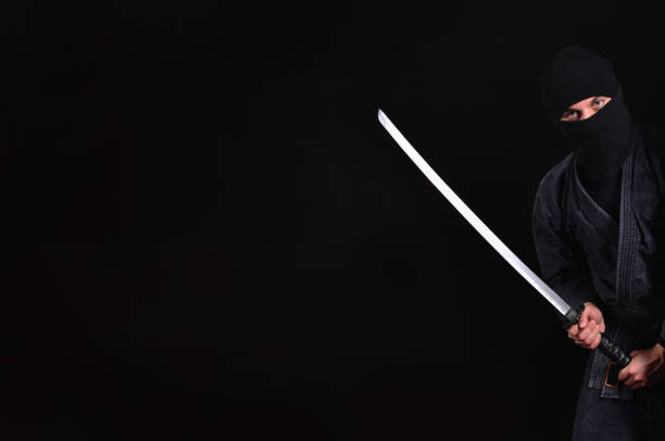 istock Ninja with katana cropped. Martial arts. 1170361901