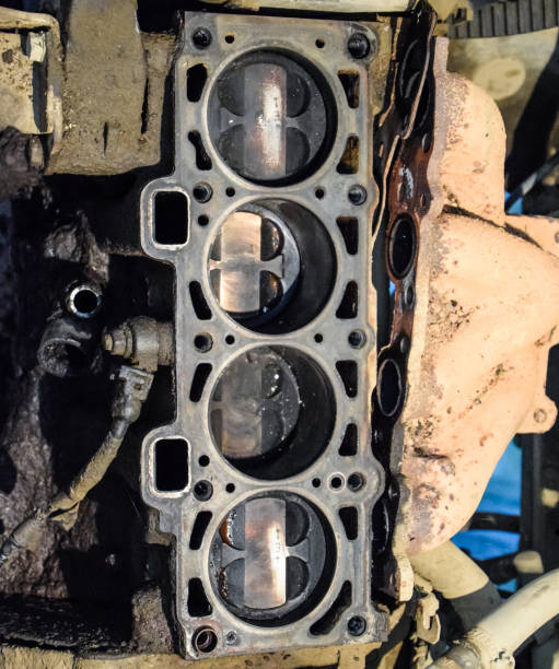 istock Disassembled car engine. Engine repair. Old car. 1170363423