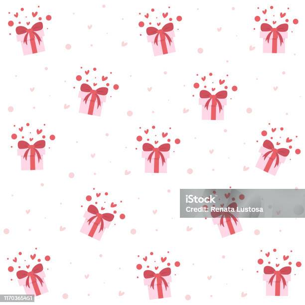 Delicate Box Pattern Cute Seamless Gift Boxes Pattern Fun And Delicate Vector Illustration ...