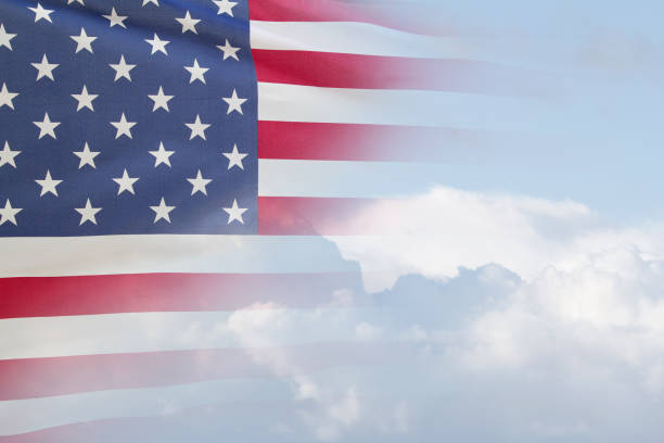 istock American flag in sky 1170365792