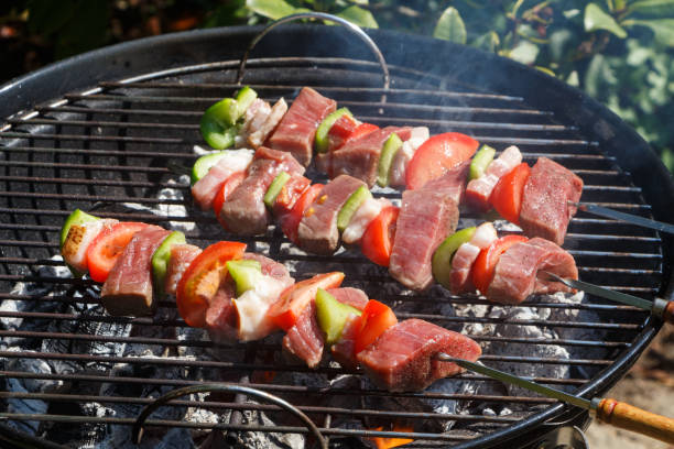 istock Beef brochette on barbecue 1170376008