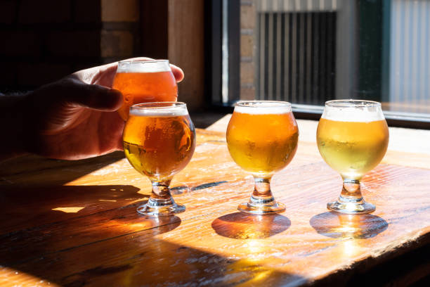 istock Tasting samples of craft beer at a local nrewery 1170376440