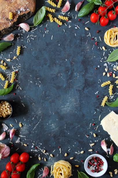 istock Ingredient for cooking on dark background. 1170379429