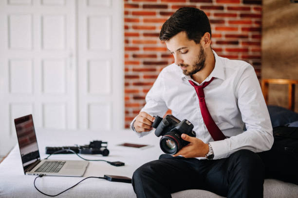 istock Business man in hotel room 1170379490