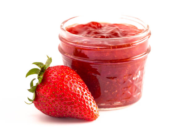 istock Classic Strawberry Jam Isolated on a White Background 1170382841