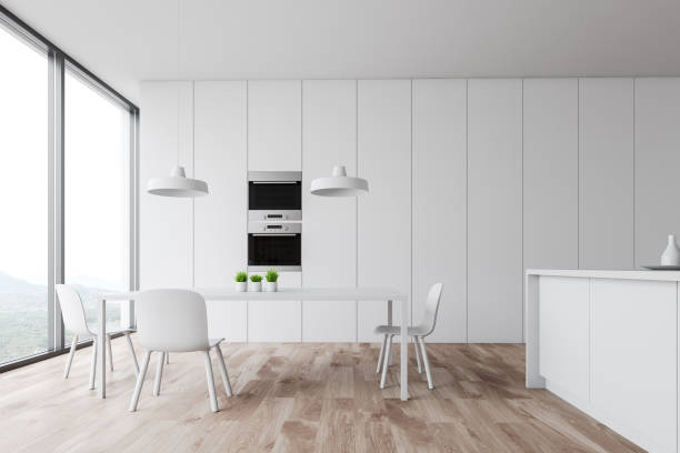 istock White minimalist kitchen interior with countertops 1170384896