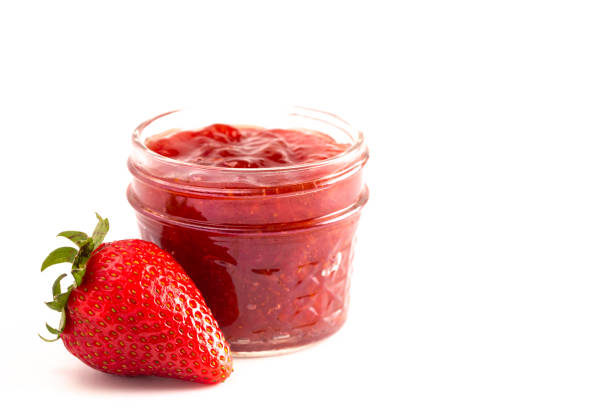 istock Classic Strawberry Jam Isolated on a White Background 1170386202