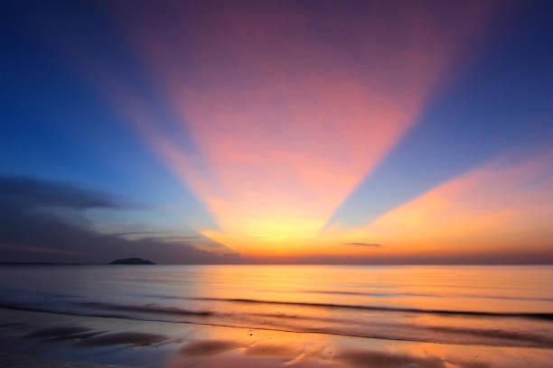 landscape view of beautiful sky over the sea
