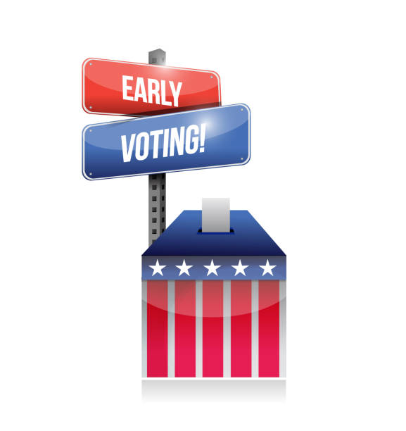 Early voting ballot illustration design vector art illustration