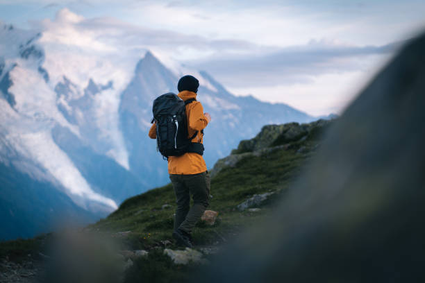 istock Hiker explores alpine meadow at sunrise 1170398668
