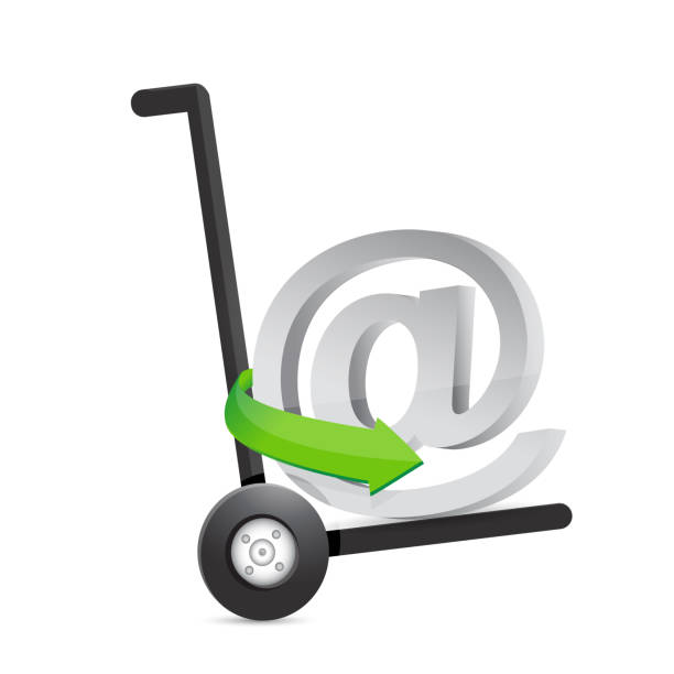 ilustraciones, imágenes clip art, dibujos animados e iconos de stock de en el diseño de ilustración de símbolos en línea - shopping cart service industrial objects isolated on white