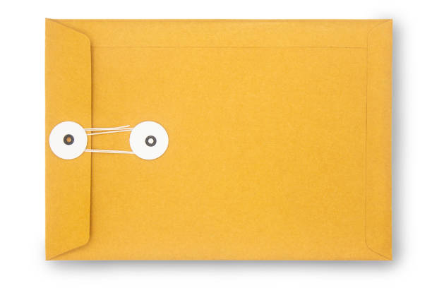 istock Close up Kraft Paper envelope isolated on white background with clipping path. Kraft Paper envelope di cut with path simply use to create your any design. 1170411027