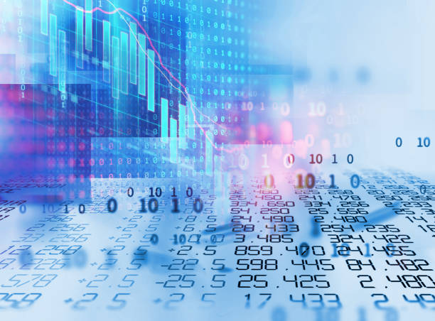 istock stock market investment graph with indicator and volume data. 1170417627