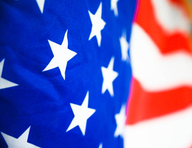 istock America flag waving with the wind for memorial day. 1170418726