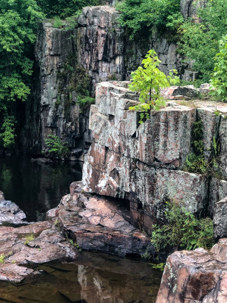 istock Cliff rocks by river at Dells of Eau Claire County Park 1170420547