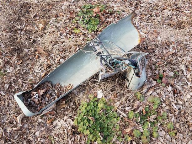 istock broken electrical box on ground with wires and leaves 1170422099