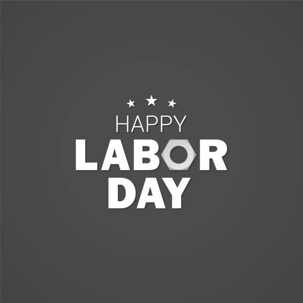 istock Happy labor day minimalist poster, flyer, greeting card. Vector 1170425218