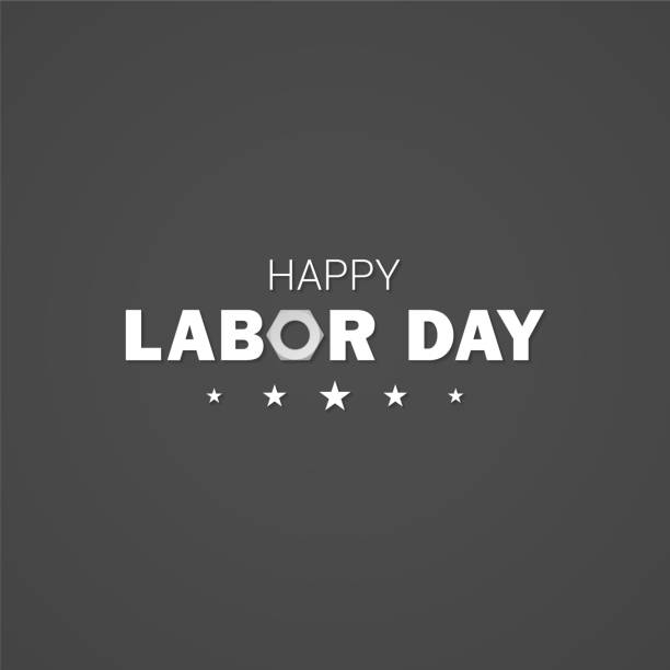 istock Happy labor day minimalist poster, flyer, greeting card. Vector 1170425230