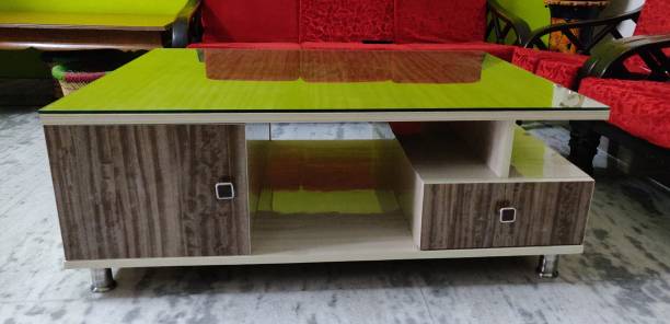 istock Wooden center table with glass 1170425436