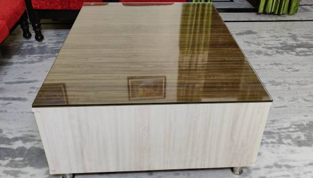 istock Wooden center table with glass 1170428119