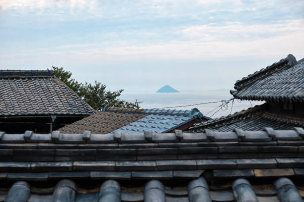 istock Japanese old house with tile roof 1170431082