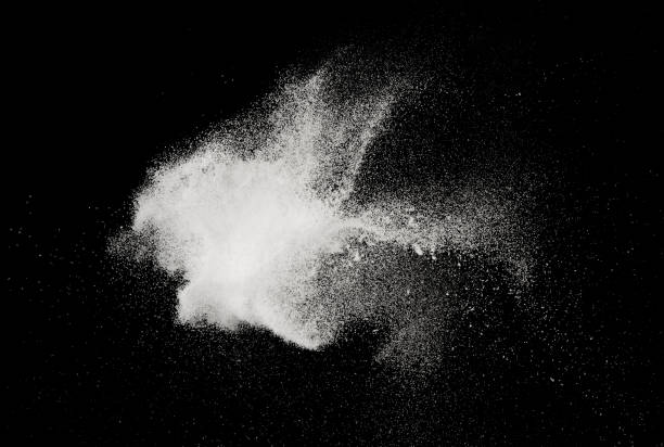 istock Fine salt or fine sugar splash explosion on black background ,stop motion food object design 1170432122