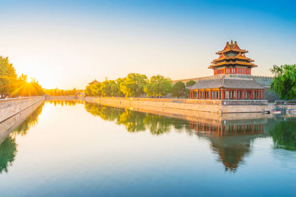 Forbidden City skyline Forbidden City skyline. The Palace Museum. Located in Beijing, China. forbidden city stock pictures, royalty-free photos & images