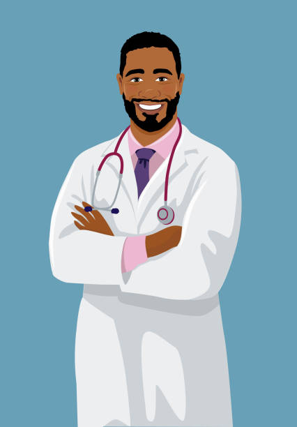 118 Hospital Staff Doctor Black Cartoon Character Emotion Faces  Illustrations & Clip Art - iStock