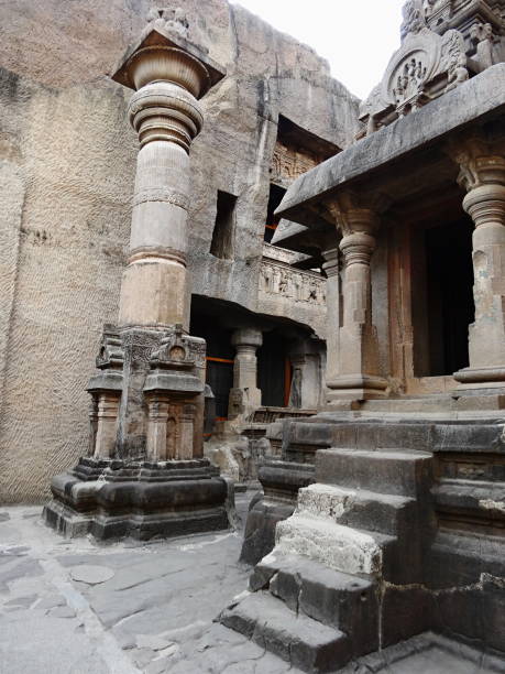 istock Cave 32 Central Courtyard Pillar Ellora Caves, Maharashtra INDIA 1170441236